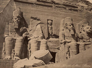 Bild vergrößern: Abu Simbel, zeitgenössische Foto-Postkarte (Detail), Privatbesitz