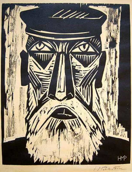 Max Pechstein, Fischerkopf IX, 1921, Holzschnitt