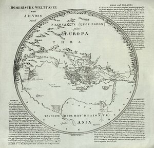 Bild vergrößern: Johann Heinrich Voß, Homerische Welttafel, 1806, ELB