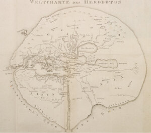 Bild vergr&ouml;&szlig;ern: Weltcharte des Herodotus, Friedrich August Ukert, 1816